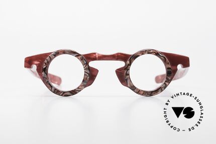 Vidocq Les Halles Runde Vintage Brille 1980er, wirklich interessante Rahmenkonstruktion: siehe Fotos, Passend für Damen