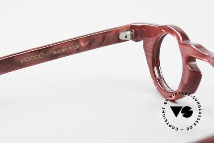 Vidocq Les Halles Runde Vintage Brille 1980er, Acetat-Fassung kann natürlich beliebig verglast werden, Passend für Damen