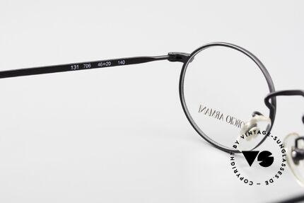 Giorgio Armani 131 Vintage Fassung Ovale Brille, die Metall-Fassung kann beliebig verglast werden, Passend für Herren und Damen