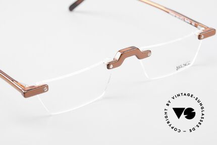 Design Maske Berlin Alpha 8 Alte 90er Designer LeseBrille, die DEMO-Gläser sollten durch optische ersetzt werden, Passend für Herren und Damen
