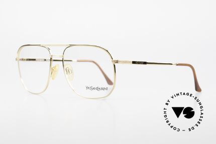 Yves Saint Laurent 4008 80er YSL Herren Brille Aviator, Luxus-Alternative zur klassischen Piloten-Brille, Passend für Herren