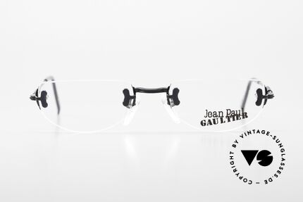 Jean Paul Gaultier 55-0174 Randlose 90er Designerbrille, schlichte Randlos-Brille; dennoch markant & originell, Passend für Herren und Damen