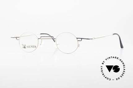 Menia 4012 Runde 90er Brille Bauhaus Stil, VINTAGE 90er Designer-Brillenfassung von MENIA, Passend für Herren und Damen