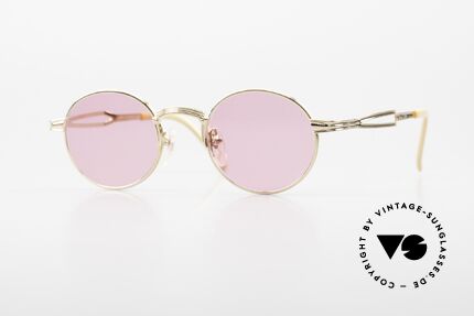 Jean Paul Gaultier 55-7107 Runde Pinke Vergoldete Brille Details