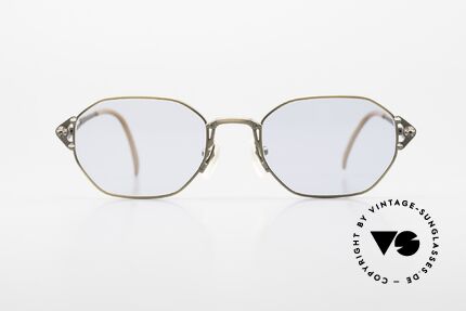 Jean Paul Gaultier 55-6106 Alte 90er Designer Sonnenbrille, robustes Gestell mit großartigen Details (Bügelansatz), Passend für Herren und Damen
