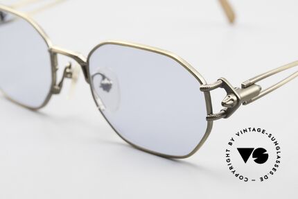 Jean Paul Gaultier 55-6106 Alte 90er Designer Sonnenbrille, neue Sonnengläser in 45% hellblau; 100% UV Protection, Passend für Herren und Damen