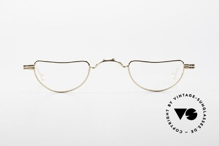 Lunor II 07 Unisex Lesebrille Vergoldet, LUNOR Halbbrillenfassung mit anatomischem Steg, Passend für Herren und Damen