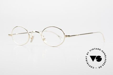 Lunor V 101 Kleine Ovale Brille Vergoldet, Original der 1990er/2000er in altbekannter Qualität, Passend für Herren und Damen