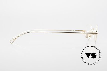 Lunor V 101 Kleine Ovale Brille Vergoldet, die Metallfassung ist für große Sehstärken geeignet, Passend für Herren und Damen
