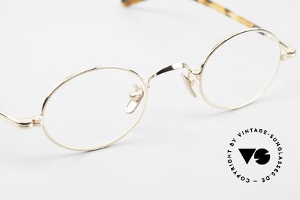 Lunor VA 100 Ovale Lunor Brille Vergoldet, eine ovale Fassung mit Nasenpads aus reinem Titan, Passend für Herren und Damen