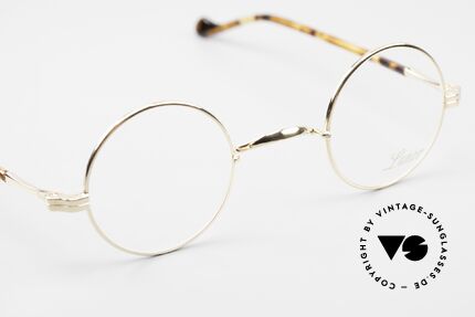 Lunor II A 12 Runde Brille 22kt Vergoldet, altes, ungetragenes LUNOR Einzelstück von ca. 2010, Passend für Herren und Damen