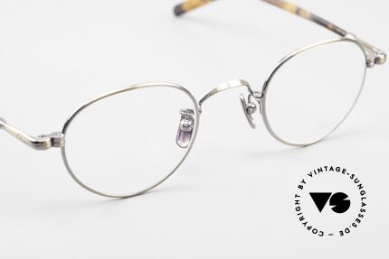 Lunor VA 107 Panto Stil Brille Antik Gold, Panto-Stil Fassung mit Nasenpads aus reinem Titan, Passend für Herren und Damen