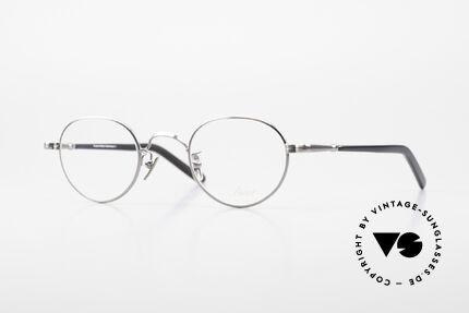 Lunor VA 107 Panto Stil Brille Antik Silber, alte LUNOR Brille in Größe 43/24 & ANTIK SILBER, Passend für Herren und Damen
