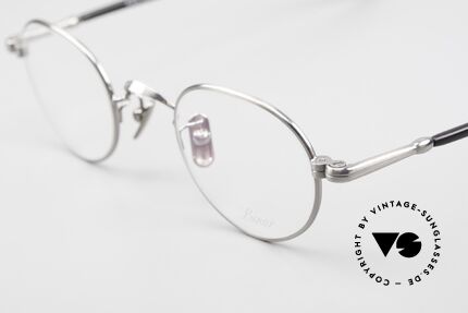 Lunor VA 107 Panto Stil Brille Antik Silber, Modell VA 107: Bügel aus einer Acetat-Metallkombi, Passend für Herren und Damen