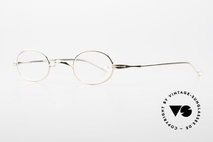 Lunor II 08 Kleine Ovale Brille Vergoldet, Brillendesign in Anlehnung an frühere Jahrhunderte, Passend für Herren und Damen