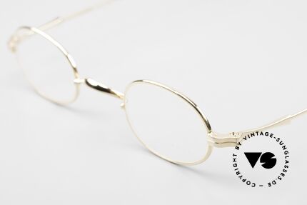 Lunor II 08 Kleine Ovale Brille Vergoldet, Lunor "II 08", Größe 40/26 mit anatomischen Bügeln, Passend für Herren und Damen