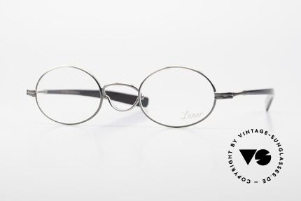 Lunor Swing A 33 Oval Schaukelsteg Antik Silber AS, alte VINTAGE LUNOR Brille aus der Swing-"A"-Serie, Passend für Herren und Damen