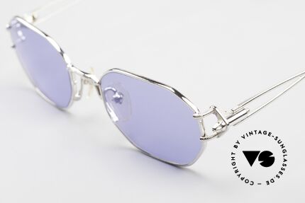 Jean Paul Gaultier 55-6106 Rare 90er Designer Sonnenbrille, neue Sonnengläser in 'solid blau'; 100% UV Protection, Passend für Herren und Damen