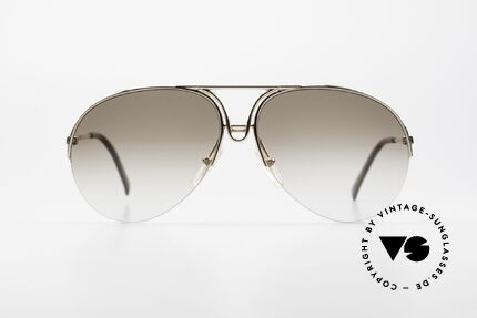 Porsche 5627 Nylor Aviator Sonnenbrille, halb rahmenlos = leicht und hoher Tragekomfort, Passend für Herren und Damen