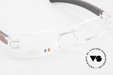 Tag Heuer L-Type 0113 Alligator-Leder Brille Randlos, Größe: medium, Passend für Herren