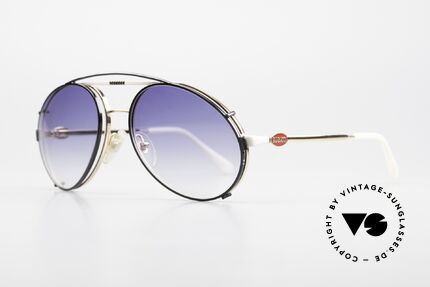 Bugatti 64319 80er Sonnenbrille Sonnenclip, Luxus-Sonnenbrille in 54er medium-Größe (135mm), Passend für Herren