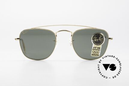 Ray Ban Classic Style V Brace Klassische Sonnenbrille B&L, basierend auf Bausch&Lomb Modellen der 20er Jahre, Passend für Herren und Damen