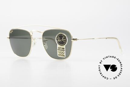 Ray Ban Classic Style V Brace Klassische Sonnenbrille B&L, mit filigranen Ziselierungen an der gesamten Fassung, Passend für Herren und Damen