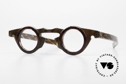 Vidocq Les Halles Runde Vintage Brille 1980er, spektakuläres VIDOCQ Brillen-Design der 1980er Jahre, Passend für Damen