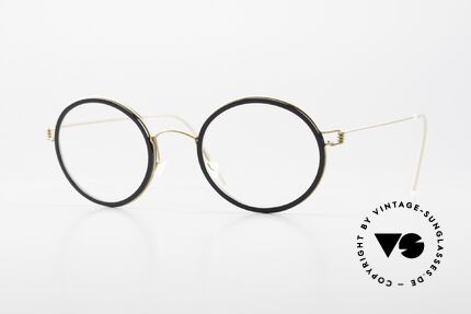 Lindberg Cameron 46 Air Titan Rim Runde Titanbrille Azetat Inlay Details