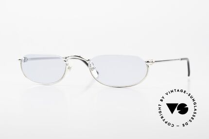 Cartier Demi Lune 2000 Ovale Luxus Lesebrille Platin, ovale vintage CARTIER Lesebrille in Größe 51/23, Passend für Herren und Damen