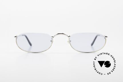 Cartier Demi Lune 2000 Ovale Luxus Lesebrille Platin, Unisex-Modell aus der Cartier 'CERCLE FIN' Serie, Passend für Herren und Damen