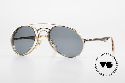 Bugatti 11948 Luxus Herrenbrille Mit Clip On, 80er vintage Herren-Brillenfassung in Gr. 52/20, Passend für Herren