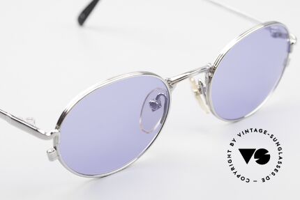 Jean Paul Gaultier 55-3181 Ovale 90er Brille Pure Titanium, Titan-Fassung (Gr. 49/20) ist auch optisch verglasbar, Passend für Herren und Damen