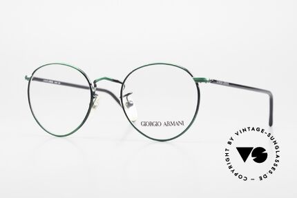 Giorgio Armani 138 Panto Brille Damen & Herren, unisex 80er/90er J. Giorgio Armani DesignerBrille, Passend für Herren und Damen