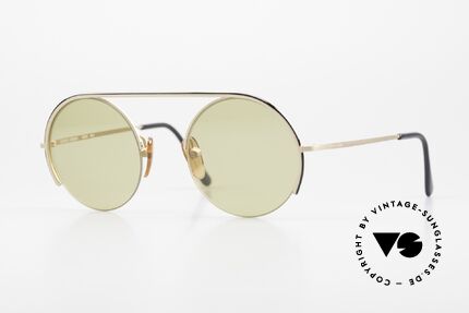 Giorgio Armani 602 Runde Vintage Brille Nylor, runde Halbrahmen-Sonnenbrille von GIORGIO Armani, Passend für Herren und Damen