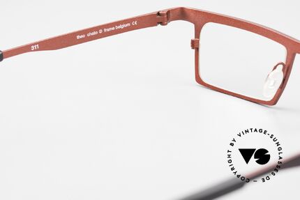 Theo Belgium Chato Eckige Titanium Brille Unisex, Größe: medium, Passend für Herren und Damen