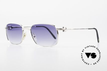 Cartier Temper Luxus Brille Mit Chanel Etui, gebürstete Platin-Legierung; entsprechend wertig, Passend für Herren