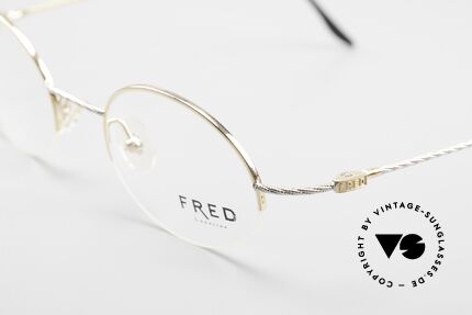 Fred F10 L02 Luxusbrille Halb Rahmenlos, ungetragen, wie all unsere edlen vintage Brillengestelle, Passend für Herren und Damen