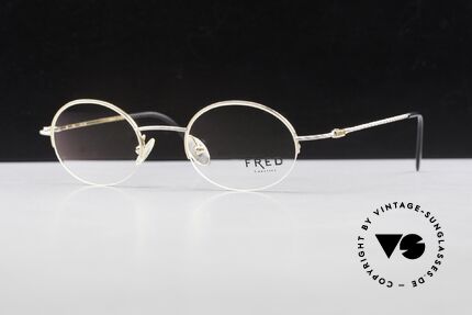 Fred F10 L02 Luxusbrille Halb Rahmenlos, Größe: medium, Passend für Herren und Damen