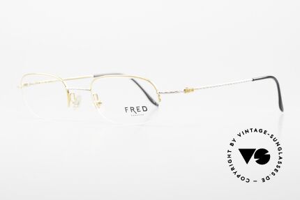 Fred F10 L03 Halb Rahmenlose Luxusbrille, komfortable, halb rahmenlose (Nylor)-Brillenfassung, Passend für Herren und Damen