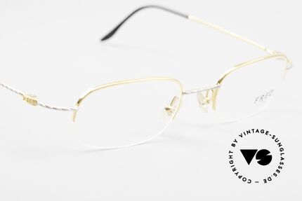 Fred F10 L03 Halb Rahmenlose Luxusbrille, KEIN RETRO; ein kostbares altes Fred vintage Original, Passend für Herren und Damen
