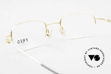 Fred F10 L03 Halb Rahmenlose Luxusbrille, original DEMO Gläser können beliebig getauscht werden, Passend für Herren und Damen