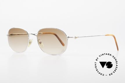 Cartier Vega 90er Luxus Platin Sonnenbrille, teure Platin-Edition: Fassung mit Platin-Legierung, Passend für Herren