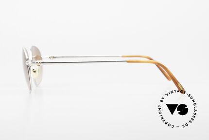 Cartier Vega 90er Luxus Platin Sonnenbrille, hellbraune Sonnengläser (für 100% UV Protection), Passend für Herren Cartier Vega 90er Luxus Platin Sonnenbrille, hellbraune Sonnengläser (für 100% UV Protection), Passend für Herren