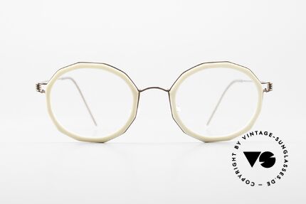 Lindberg Mette Air Titan Rim Damenbrille Geometrisch Titan, Damen Modell Mette, Rahmen in PU12 = bronze / kupfer, Passend für Damen