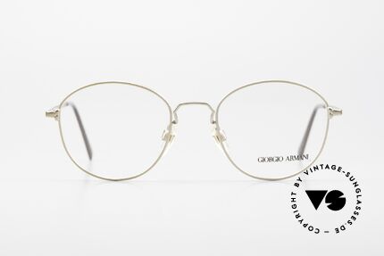 Giorgio Armani 174 Zeitlose Pantobrille 80er Jahre, Modell 174 in Größe 50-20, 135, col. 807 = mattgold, Passend für Herren und Damen