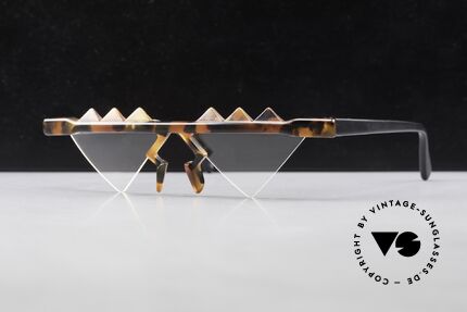 Design Maske Berlin Ethno 3 Verrückte Brille 90er Vintage, ungetragenes, flippiges Einzelstück bzw. Kunstwerk, Passend für Herren und Damen