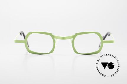 Theo Belgium Palm Beach Titaniumbrille Damen & Herren, sehr markante Designerbrille für alle Individualisten, Passend für Herren und Damen