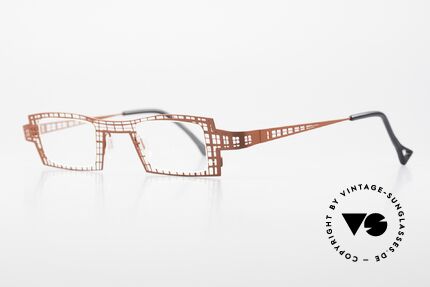 Theo Belgium Eye-Witness LH Avantgarde Style Damenbrille, Eye-Witness kam 1995 als "unvollendet" & asymmetrisch, Passend für Damen