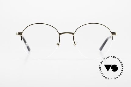 Cartier Core Range CT0108O Pantobrille Halb Randlos Unisex, Modell CT0108O, col. 001 (gold), Gr. 50x20, 140, Passend für Herren und Damen